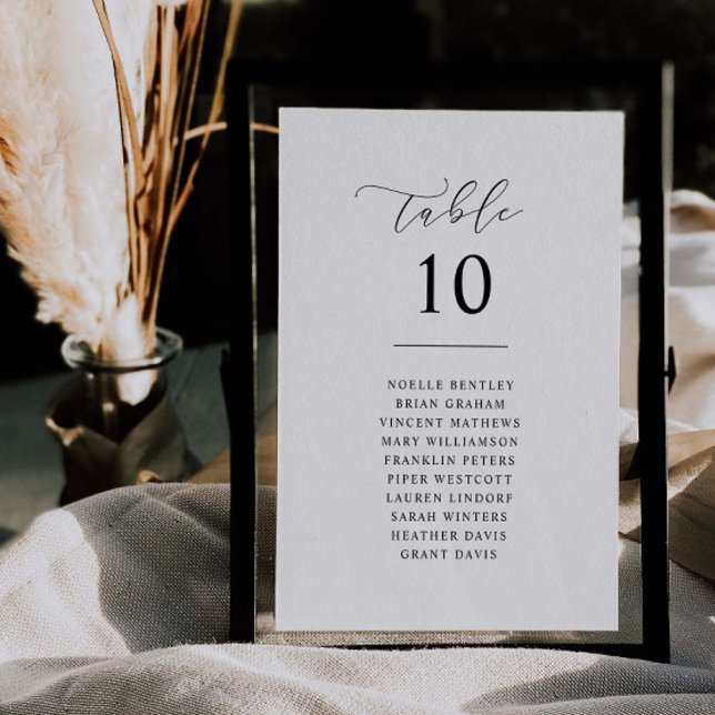 Script Wedding Table Number Reception Card Sign (Creator Uploaded)
