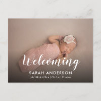 Script Welcoming Baby Photo
