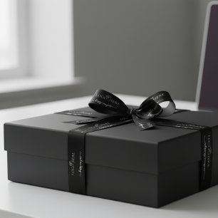 Script with logo new year business wrapping Satin Ribbon