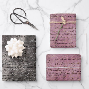 Script Writing Wrapping Paper Sheets