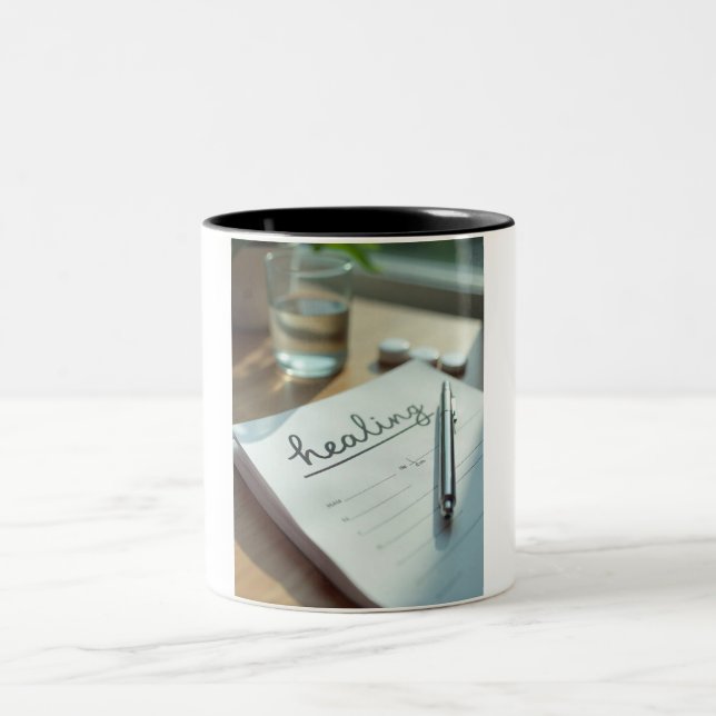 Script Your Day: Prescription Pad and Pen Mug (Center)