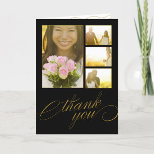 SCRIPTED COLLAGE   WEDDING THANK YOU CARD