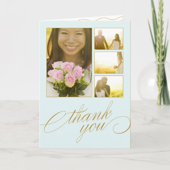 SCRIPTED COLLAGE | WEDDING THANK YOU CARD (Front)