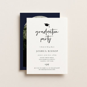 Scripted Graduation Party Photo Invitation