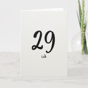 Scripted Numbers Birthday Card