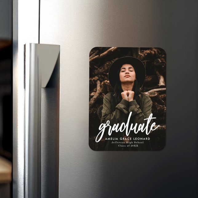 Scripted Photo Graduation Announcement Magnet (Creator Uploaded)