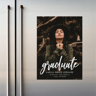 Scripted Photo Graduation Magnetic Invitation