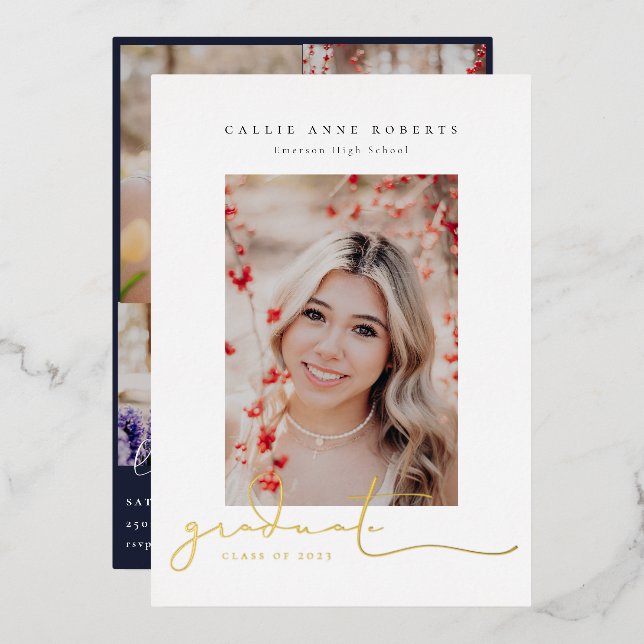 Scripted Snapshots Photo Graduation (Front/Back)