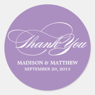 SCRIPTED   WEDDING THANK YOU FAVOR LABEL