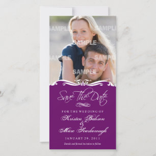 Scriptina Save The Date Photo Card