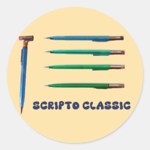 Scripto Classic Mechanical Pencils Round Sticker