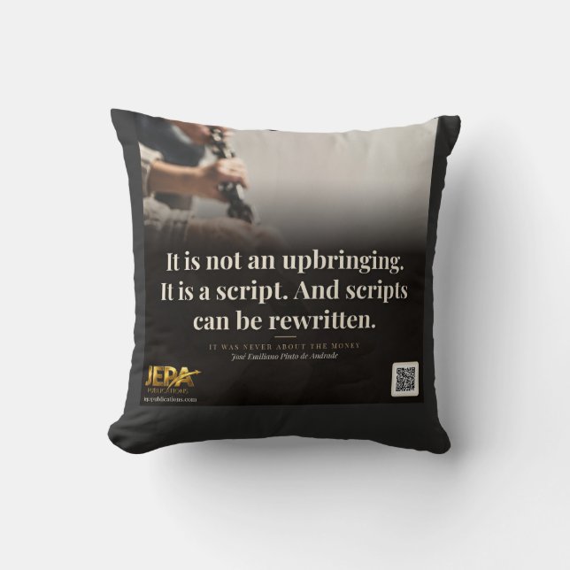 Scripts Can Be Rewritten Book Quote Cushion (Front)