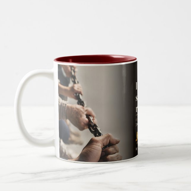 Scripts Can Be Rewritten Book Quote Two-Tone Coffee Mug (Left)
