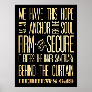 Scriptural Art-We have This Hope Hebrews 6:19 Poster