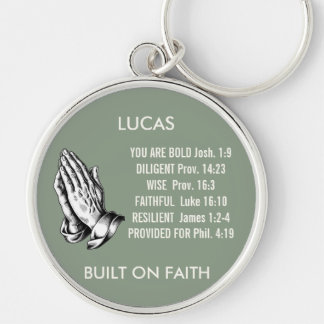 Scriptural Daily Affirmation Custom Round Keychain