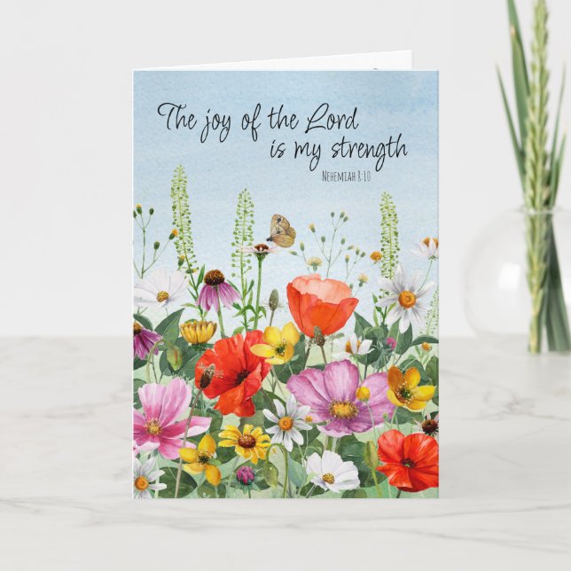 Scripture Art Bible Verse encouraging card (Front)