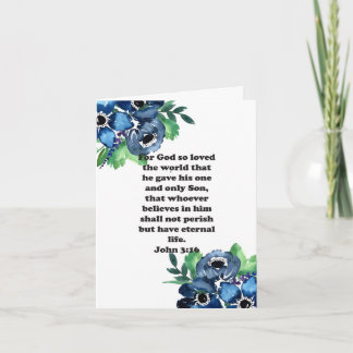 Scripture Art John 3:16 Note Card