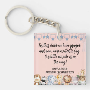 Scripture Baby Girl Keychain This Child 2