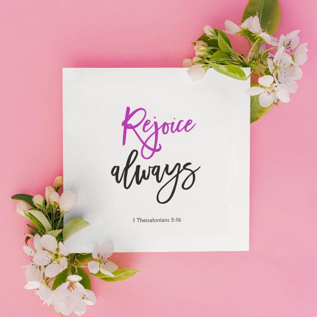 Scripture Bible verse Rejoice Always   Napkin (Creator Uploaded)