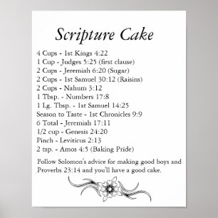 Scripture Cake Poster