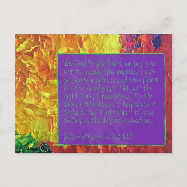 Scripture Card 2 Corinthians 6:1-2 (Front)