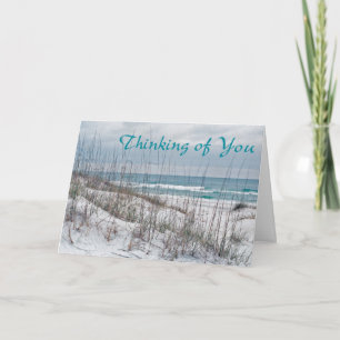 Scripture card — Thinking of you - beach