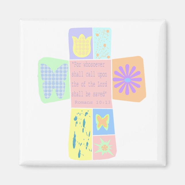 Scripture Cross magnet (Front)