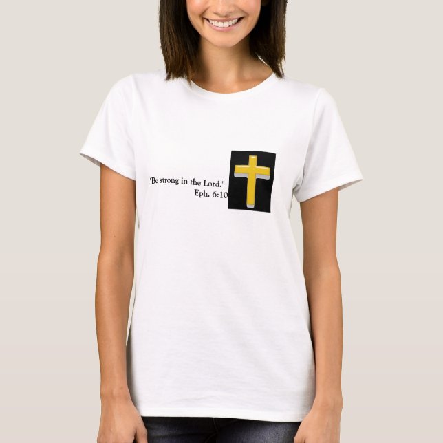 Scripture/ Cross Women's T-shirt (Front)