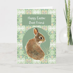 Scripture Easter Best Friend Cute Rabbit Holiday Card