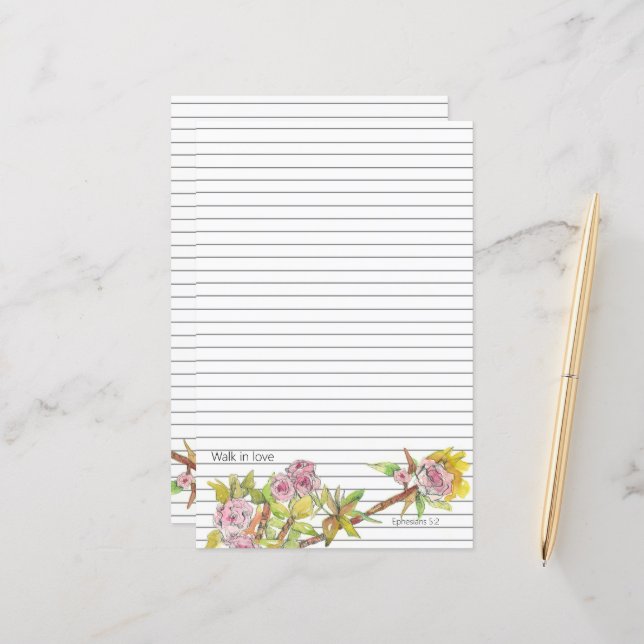 Scripture Ephesians 5 2 Walk In Love Lined (Front/Back In Situ)