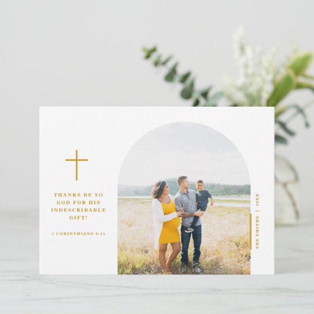 Scripture Faith Christmas Card 2 COR 9:15 (Standing Front)