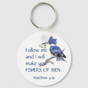 Scripture, Fishers of Men, Inspirational Quote Key Ring