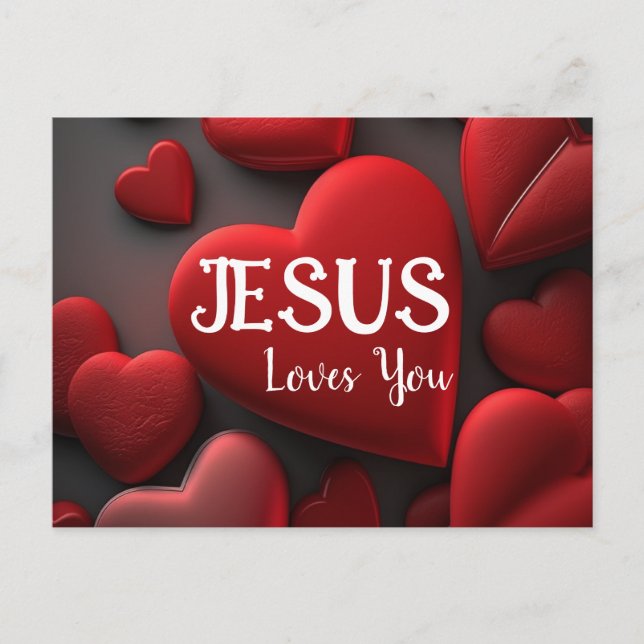 Scripture Greeting Post Card Jesus Loves You 2 (Front)
