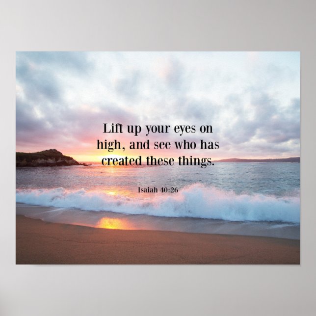 Scripture, Isaiah 40:26 Poster (Front)