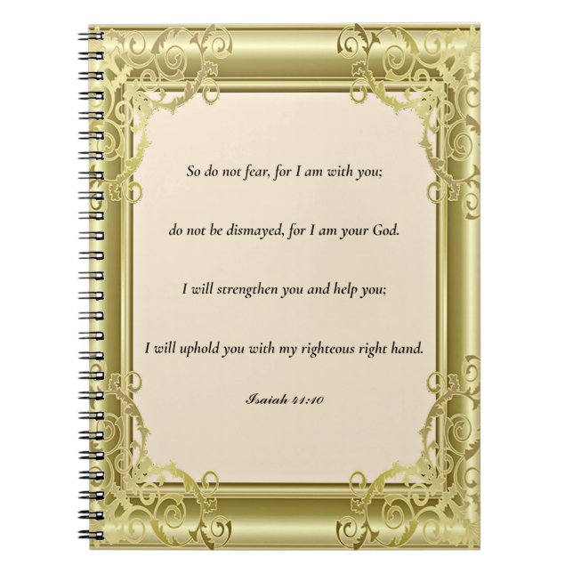 Scripture, Isaiah 41:10 Notebook (Front)
