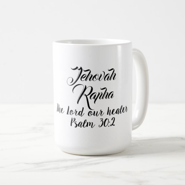 Scripture Jehovah Rapha Classic Mug (Front Right)