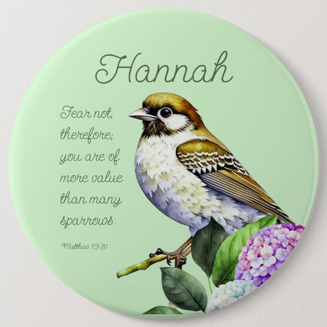 Scripture Matthew 10:31 6 Cm Round Badge (Front)