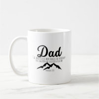 Scripture Mug for Dad, Christian Coffee Cup