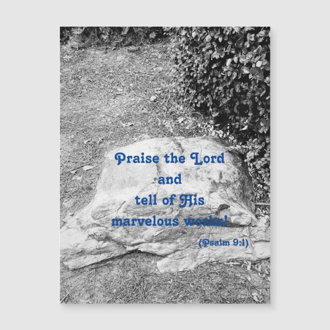 Scripture of Praise Magnetic Greeting Card (Front)
