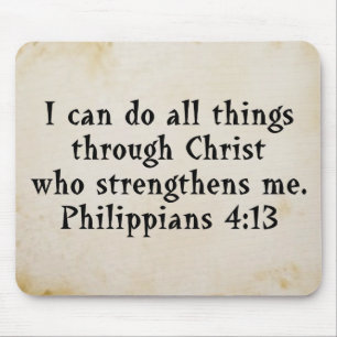 scripture Phil 4:13 Mouse Pad