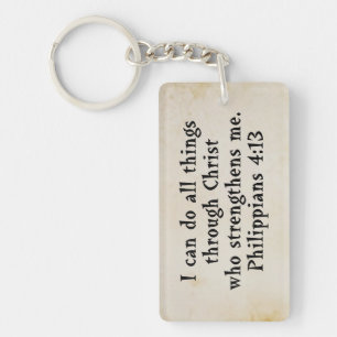scripture Philippians 4:13 Key Ring
