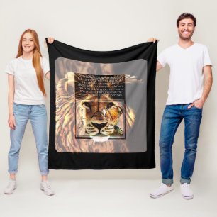 Scripture Pictures: The Lion's Decree   2D Fleece Blanket