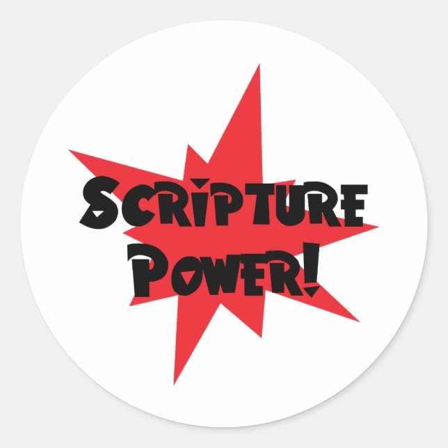 Scripture Power Classic Round Sticker (Front)