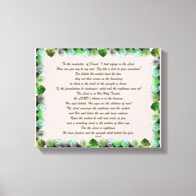 Scripture, Psalm 11, Bible Verse, Canvas Print (Front)