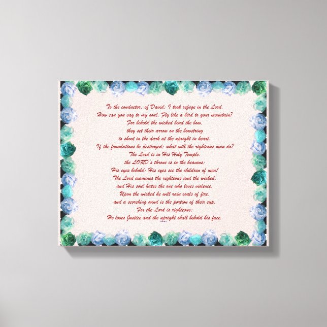 Scripture, Psalm 11, Bible Verse, Canvas Print (Front)