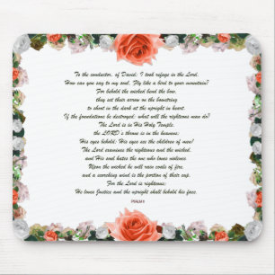 Scripture, Psalm 11, Botanic Mouse Pad