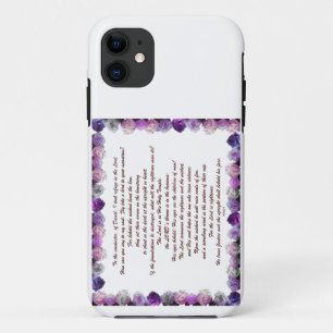 Scripture, Psalm 11, Purple Roses Case-Mate iPhone Case