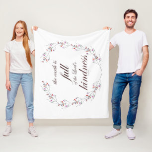 Scripture, Psalm 33, Full Kindness Fleece Blanket