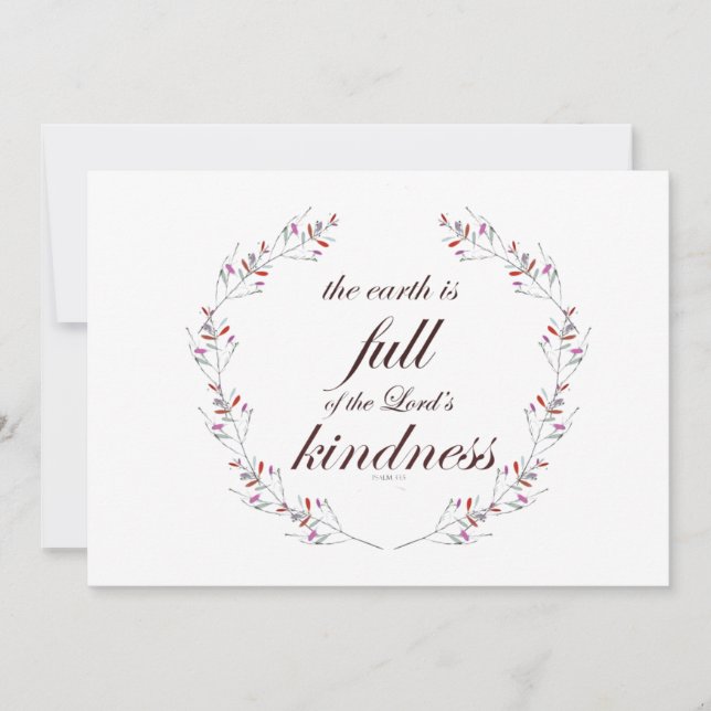 Scripture, Psalm 33, Full Kindness Invitation (Front)