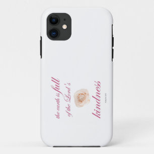 Scripture, Psalm 33, Full Kindness White Rose Case-Mate iPhone Case